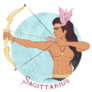 Sagittarius Astrological Archery Illustration Sticker