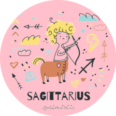 Sagittarius Astrological Horoscope Symbol For Kids Sticker