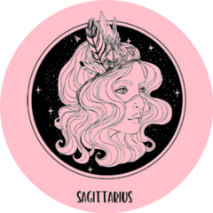Sagittarius Astrological Sign As A Beautiful Girl Sticker 