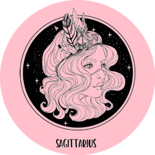 Sagittarius Astrological Sign As A Beautiful Girl Sticker 