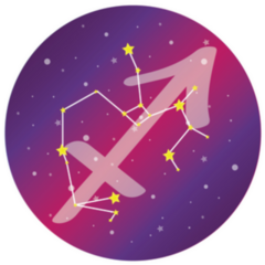 Sagittarius Colorful Constellation Sticker 