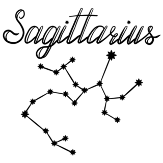 Sagittarius Constellation Illustration Sticker