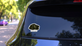 Sagittarius Constellation Zodiac Sign Lettering Sticker on a Rear Car Window (New) example