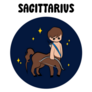 Sagittarius Cute Little Cartoon Zodiac Sticker