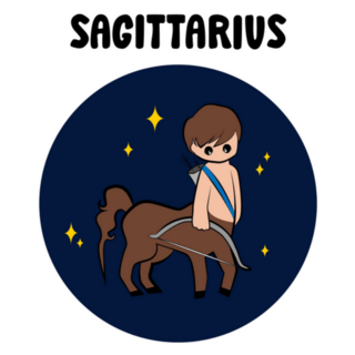 Sagittarius Cute Little Cartoon Zodiac Sticker