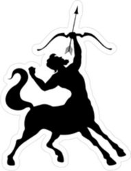 Sagittarius Silhouette Centaur Sticker