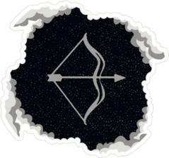 Sagittarius Starry Sky In The Clouds Sticker