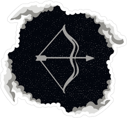 Sagittarius Starry Sky In The Clouds Sticker