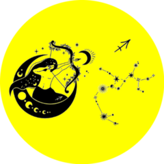 Sagittarius Zodiac Astrology Symbols And Constellation Sticker 