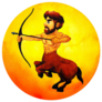 Sagittarius Zodiac Bow And Arrow Man Sticker