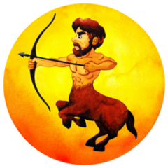 Sagittarius Zodiac Bow And Arrow Man Sticker