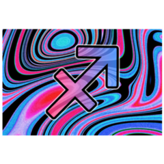 Sagittarius Zodiac Funky Horoscope Sticker