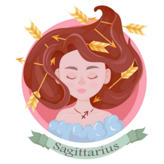 Sagittarius Zodiac Lush Hair Sticker