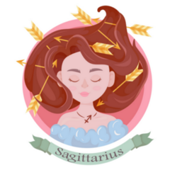 Sagittarius Zodiac Lush Hair Sticker