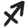 Sagittarius Zodiac Sign Brush Icon Sticker