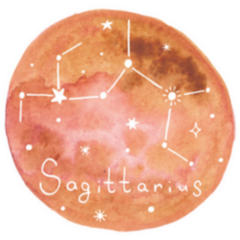 Sagittarius Zodiac Sign Watercolor Sticker