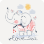 Sailor Elephant Love Sea Sticker