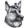 Sailor German Shepherd Sticker