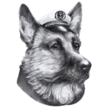 Sailor German Shepherd Sticker