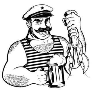 Sailor With Beer And Cancer Sticker