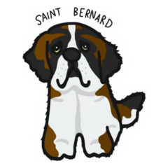 Saint Bernard Name Sticker