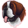 Saint Bernard Pink Sticker
