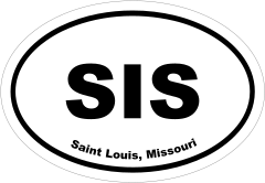 Saint Louis, Missouri Oval Stickers