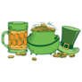 Saint Patricks Day Beer, Gold and Hat Sticker