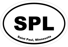 Saint Paul, Minnesota Oval Stickers