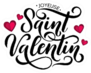 Saint Valentin Lettering Illustration Sticker