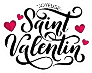 Saint Valentin Lettering Illustration Sticker