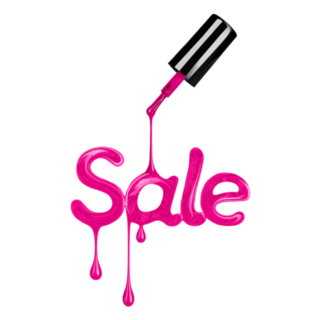 Sale Made With Pink Nail Polish Sticker