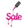 Sale Made With Pink Nail Polish Sticker