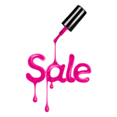 Sale Made With Pink Nail Polish Sticker