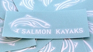Salmon Kayaks Custom Cut-Out Stickers