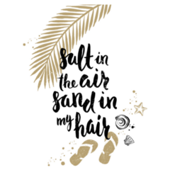 Salt In The Air Sand In My Hair Flip Flops Sticker