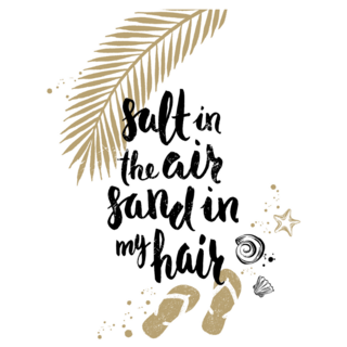 Salt In The Air Sand In My Hair Flip Flops Sticker