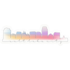 Salt Lake City, Ut, Skyline Watercolor Sticker