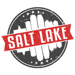 Salt Lake City Utah Round Travel Stamp Sticker