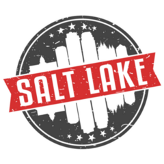 Salt Lake City Utah Round Travel Stamp Sticker