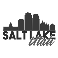 Salt Lake City Utah Skyline Souvenir Lettering Sticker