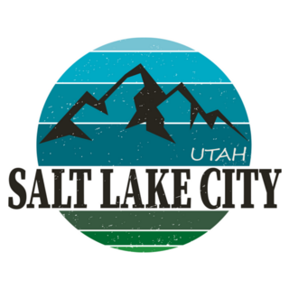 Salt Lake City Utah Souvenir Travel Illustration Sticker