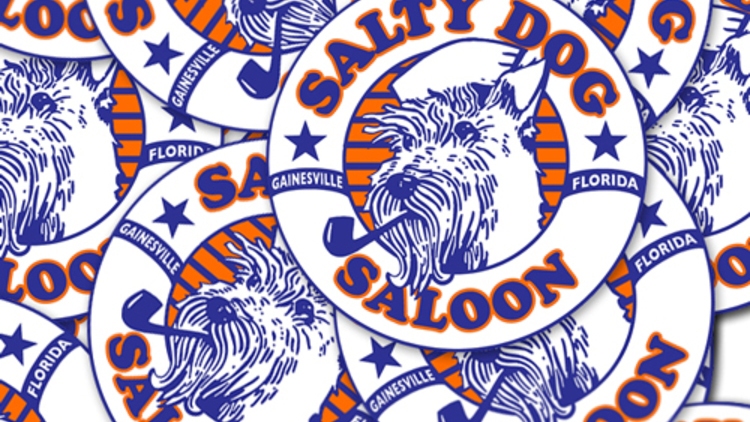 Salty Dog Saloon Custom Circle Stickers