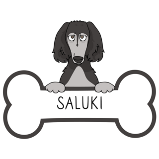 Saluki Bone Sticker