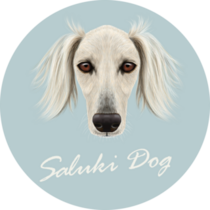 Saluki Dog Blue Sticker