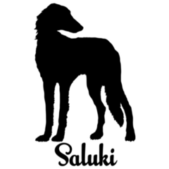 Saluki Dog Font Sticker