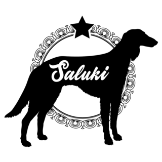 Saluki Dog Star Sticker