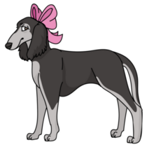 Saluki Girly Bow Sticker