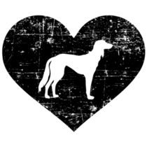 Saluki In Heart Sticker