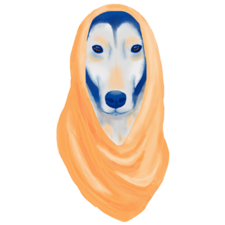 Saluki In Hijab Sticker